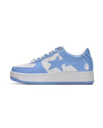 Bapesta A Bathing Ape Bape Sta Low White Blue 1M70-191-001